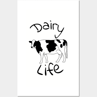 Dairy Life Black Decal Posters and Art